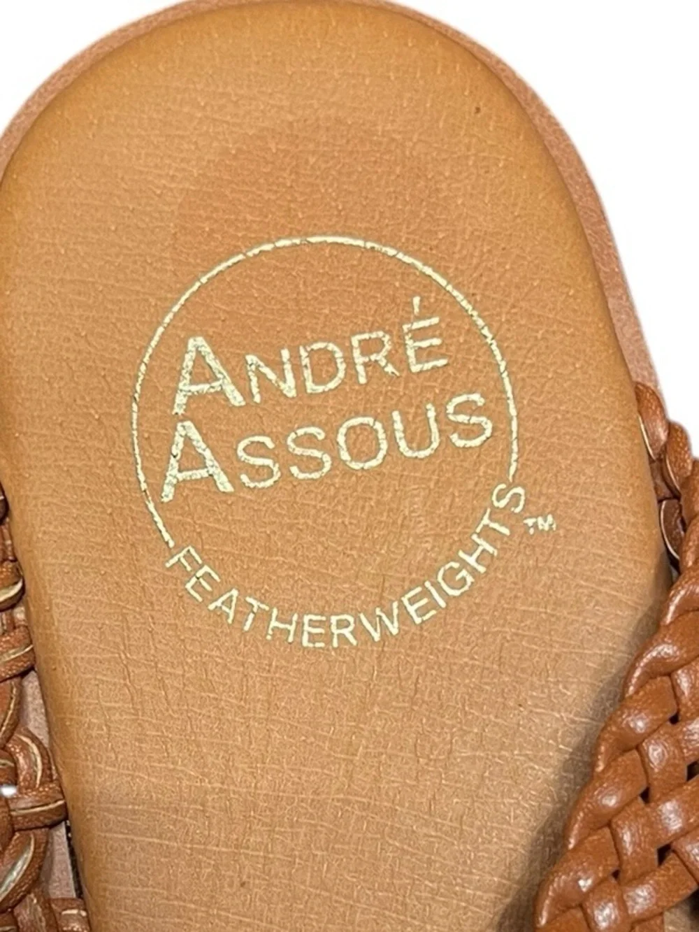 🌻NEW NWOT Andre Assous Bryana Woven Cork Wedge Sandals Women's Size 8.5